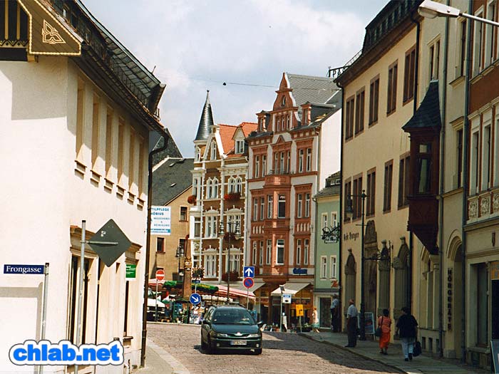 Blick von der Weberstrae zum Markt
