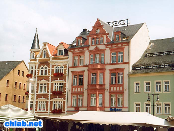 Huser am Marktplatz zu Mittweida
