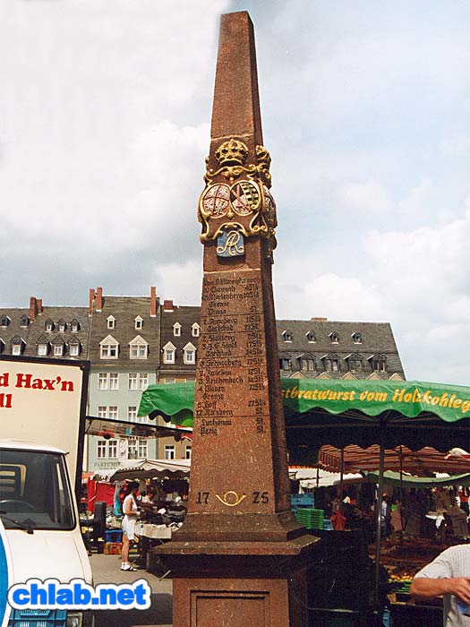 Kurschsische Postmeilensule von 1725
