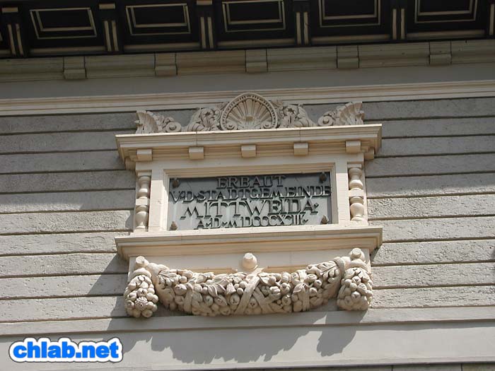 Detail des ehemaligen Elektrotechnischen Instituts
